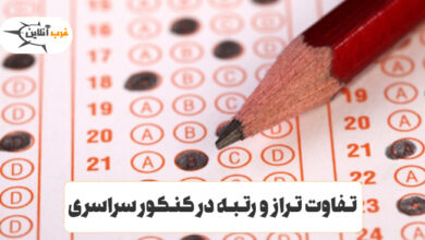 تفاوت تراز و رتبه در کنکور